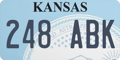 KS license plate 248ABK