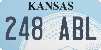 KS license plate 248ABL