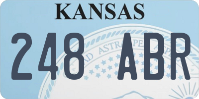 KS license plate 248ABR