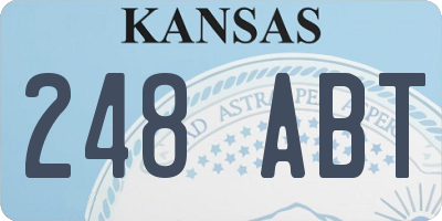 KS license plate 248ABT
