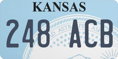 KS license plate 248ACB