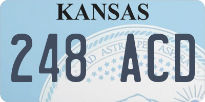 KS license plate 248ACD
