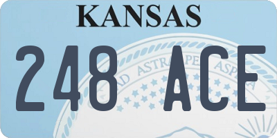 KS license plate 248ACE