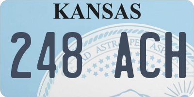 KS license plate 248ACH