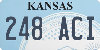 KS license plate 248ACI