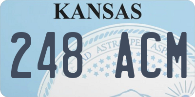 KS license plate 248ACM