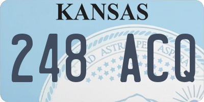 KS license plate 248ACQ