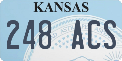 KS license plate 248ACS