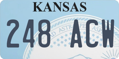 KS license plate 248ACW