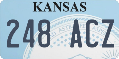 KS license plate 248ACZ