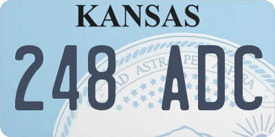 KS license plate 248ADC