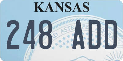 KS license plate 248ADD