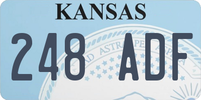 KS license plate 248ADF