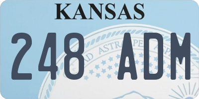 KS license plate 248ADM