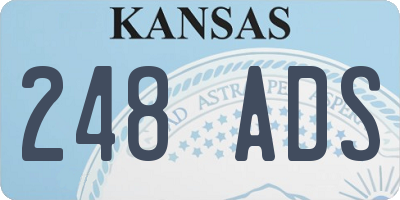 KS license plate 248ADS