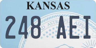 KS license plate 248AEI