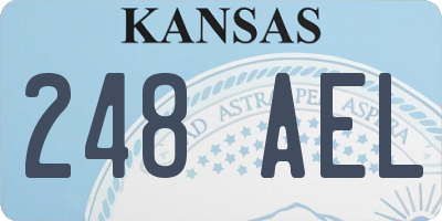 KS license plate 248AEL