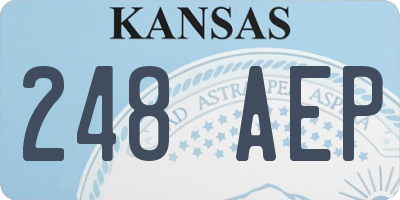 KS license plate 248AEP