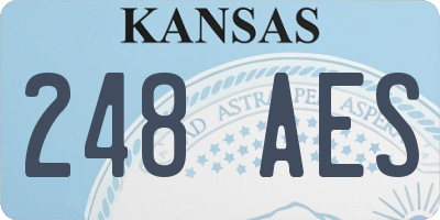 KS license plate 248AES