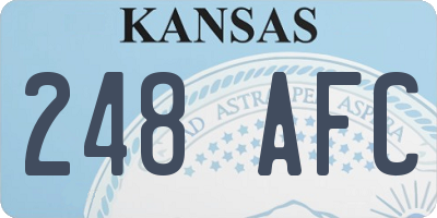 KS license plate 248AFC