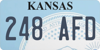 KS license plate 248AFD