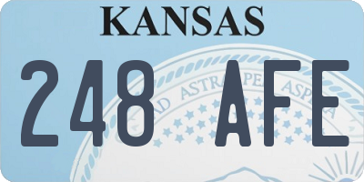 KS license plate 248AFE
