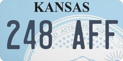 KS license plate 248AFF