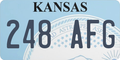 KS license plate 248AFG