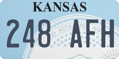 KS license plate 248AFH