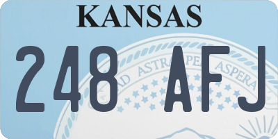 KS license plate 248AFJ