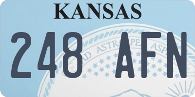 KS license plate 248AFN