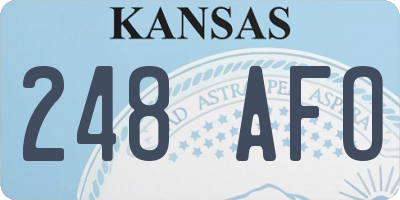 KS license plate 248AFO