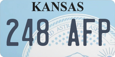 KS license plate 248AFP