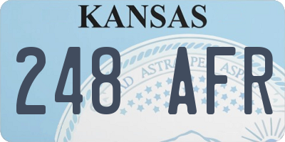 KS license plate 248AFR