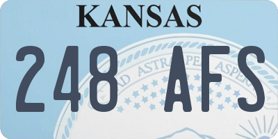 KS license plate 248AFS