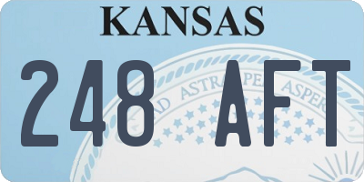 KS license plate 248AFT