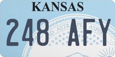 KS license plate 248AFY