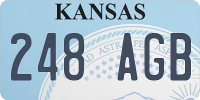 KS license plate 248AGB