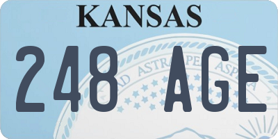 KS license plate 248AGE