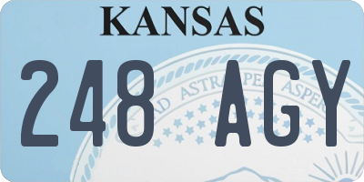 KS license plate 248AGY