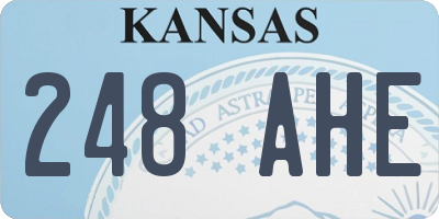 KS license plate 248AHE