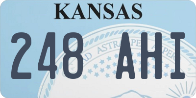 KS license plate 248AHI