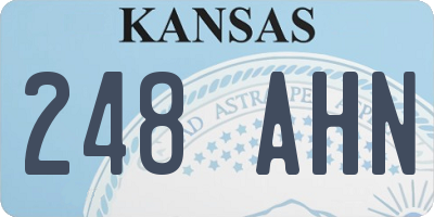 KS license plate 248AHN