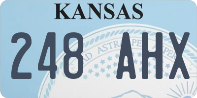 KS license plate 248AHX