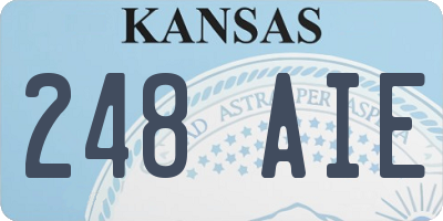 KS license plate 248AIE