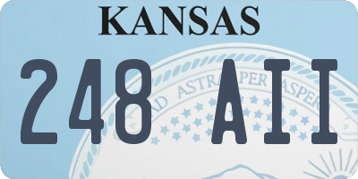 KS license plate 248AII
