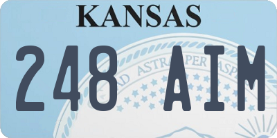 KS license plate 248AIM
