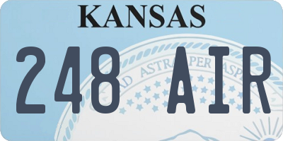 KS license plate 248AIR