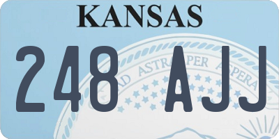 KS license plate 248AJJ