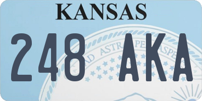 KS license plate 248AKA